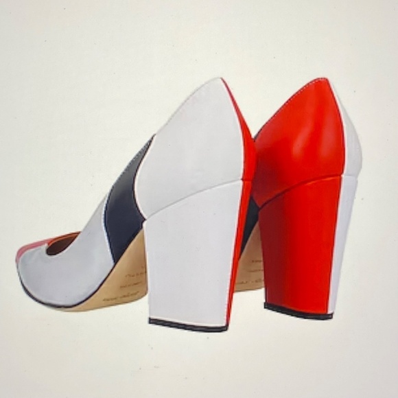 SERGIO ROSSI Color-Block Italian Lamb Goat Leather Emily in Paris Pumps EU 40 - Picture 4 of 16